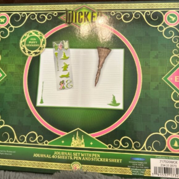 Wicked Elphaba Journal Set with Pen and Stickers - Picture 3 of 3